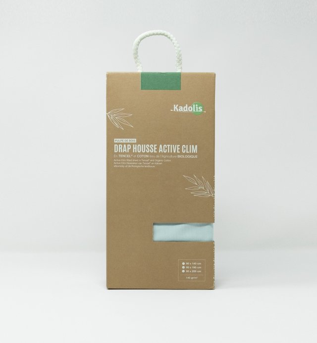 Lençol adaptado para cama de solteiro TENCEL™ e algodão orgânico - Criança