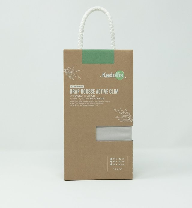 Lençol adaptado para cama de solteiro TENCEL™ e algodão orgânico - Criança