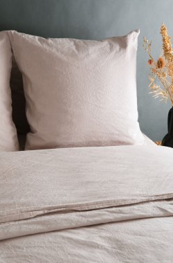 Funda de almohada de lino y Algodón Orgánico