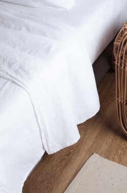 Linen and Organic cotton adult flat sheet