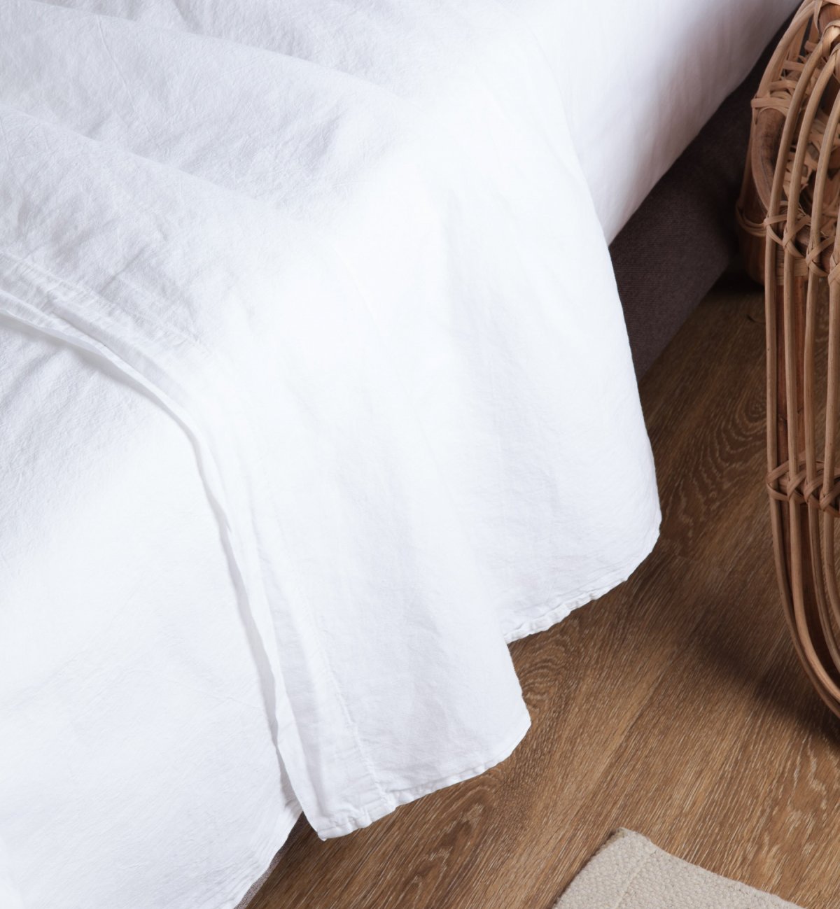 Drap plat adulte en lin et Coton Bio