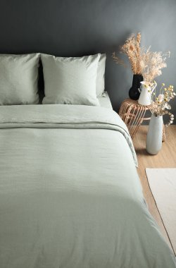 Linen and Organic Cotton Duvet Cover + 2 Pillowcases