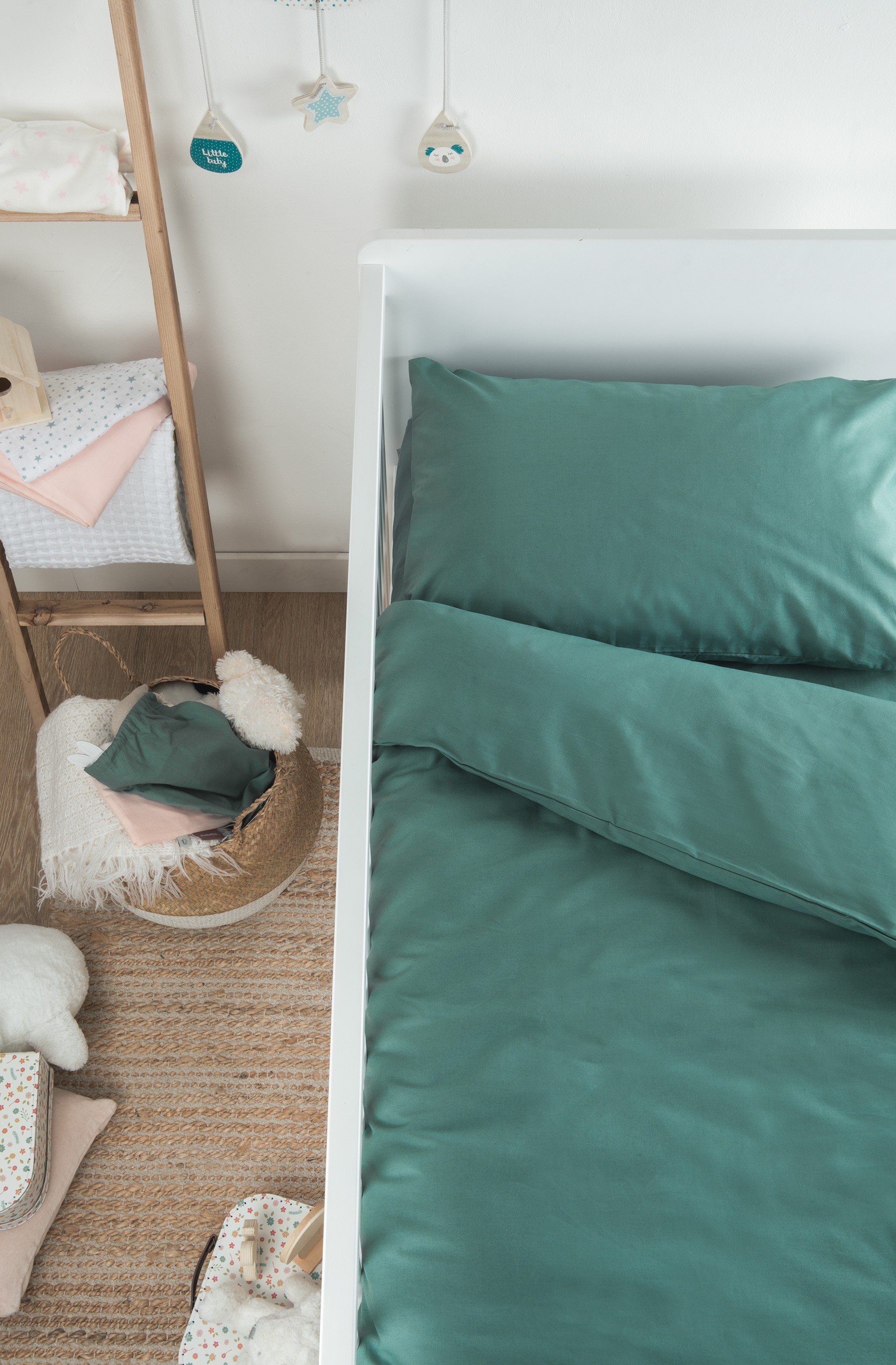 Couette pour lit bébé/lit d'enfant 70x140 cm bleu vert