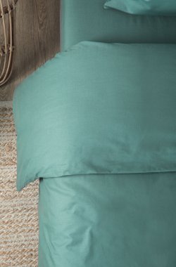 Bettbezug Erwachsene einfarbig aus Bio-Baumwolle