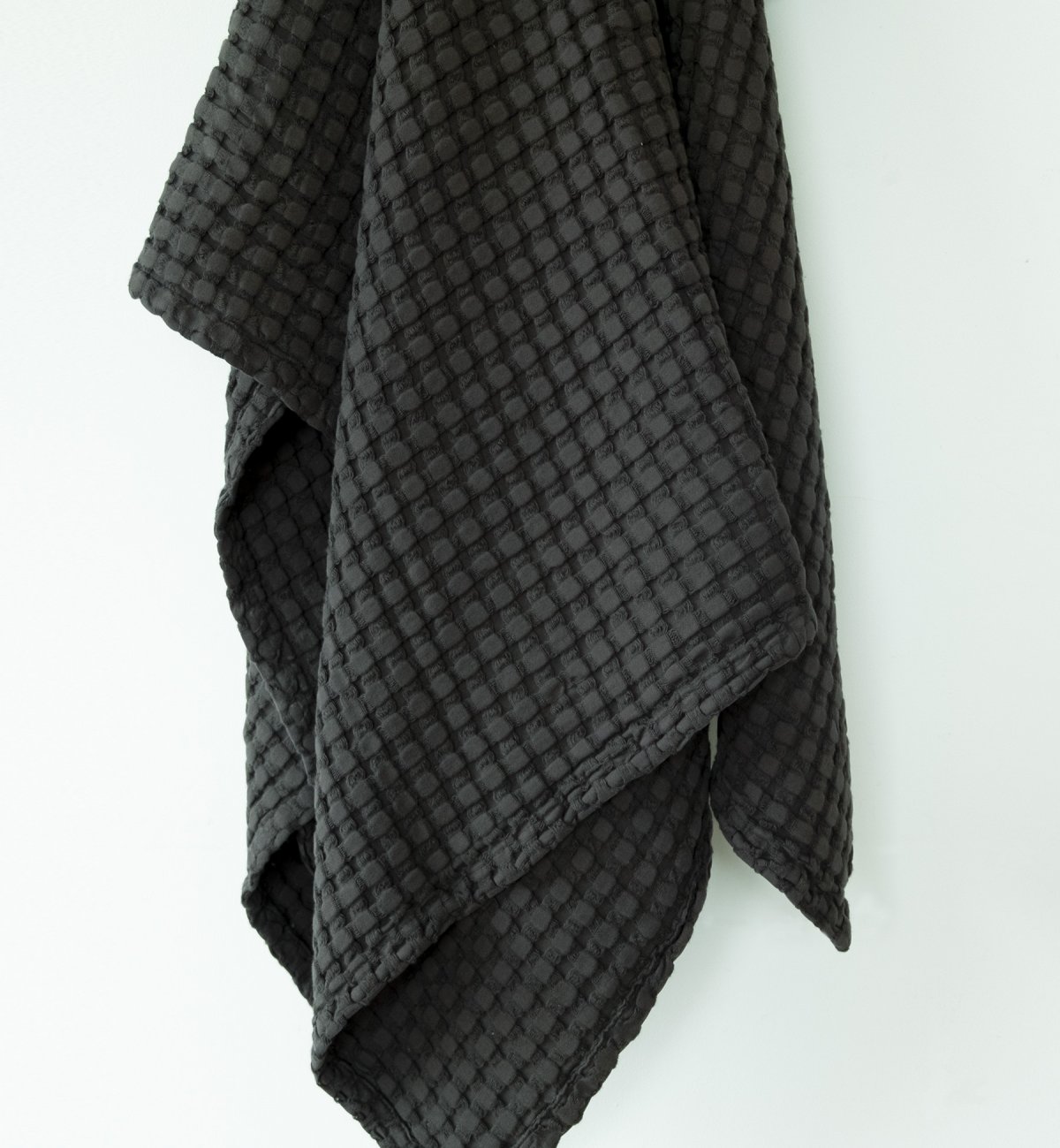Grand plaid en Coton Bio Paros et maille gaufrée coloris uni