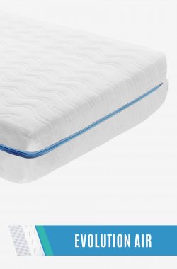 Breathable adult mattress in latex and Kadolis high density foam