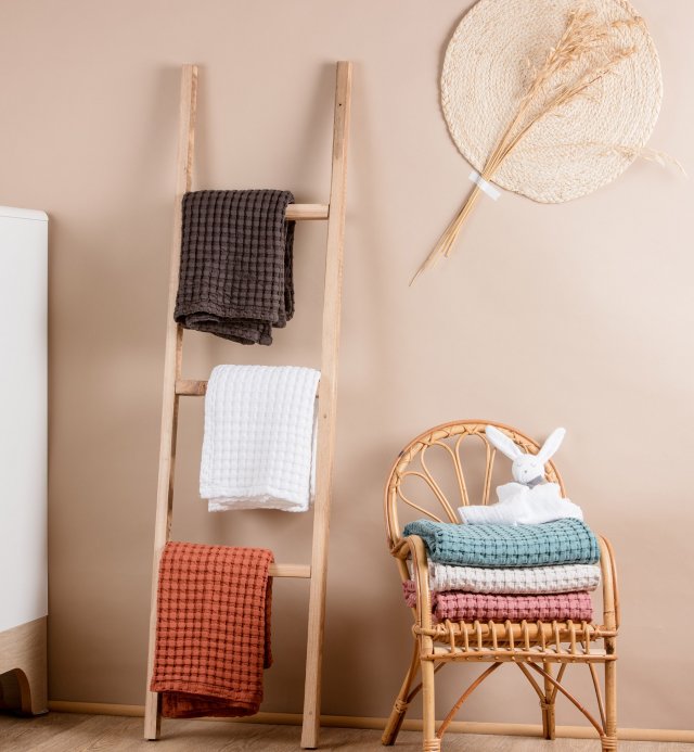 Paros Baby Plaid 100% cotone organico per passeggino o carrozzina 75x100cm 100x140cm