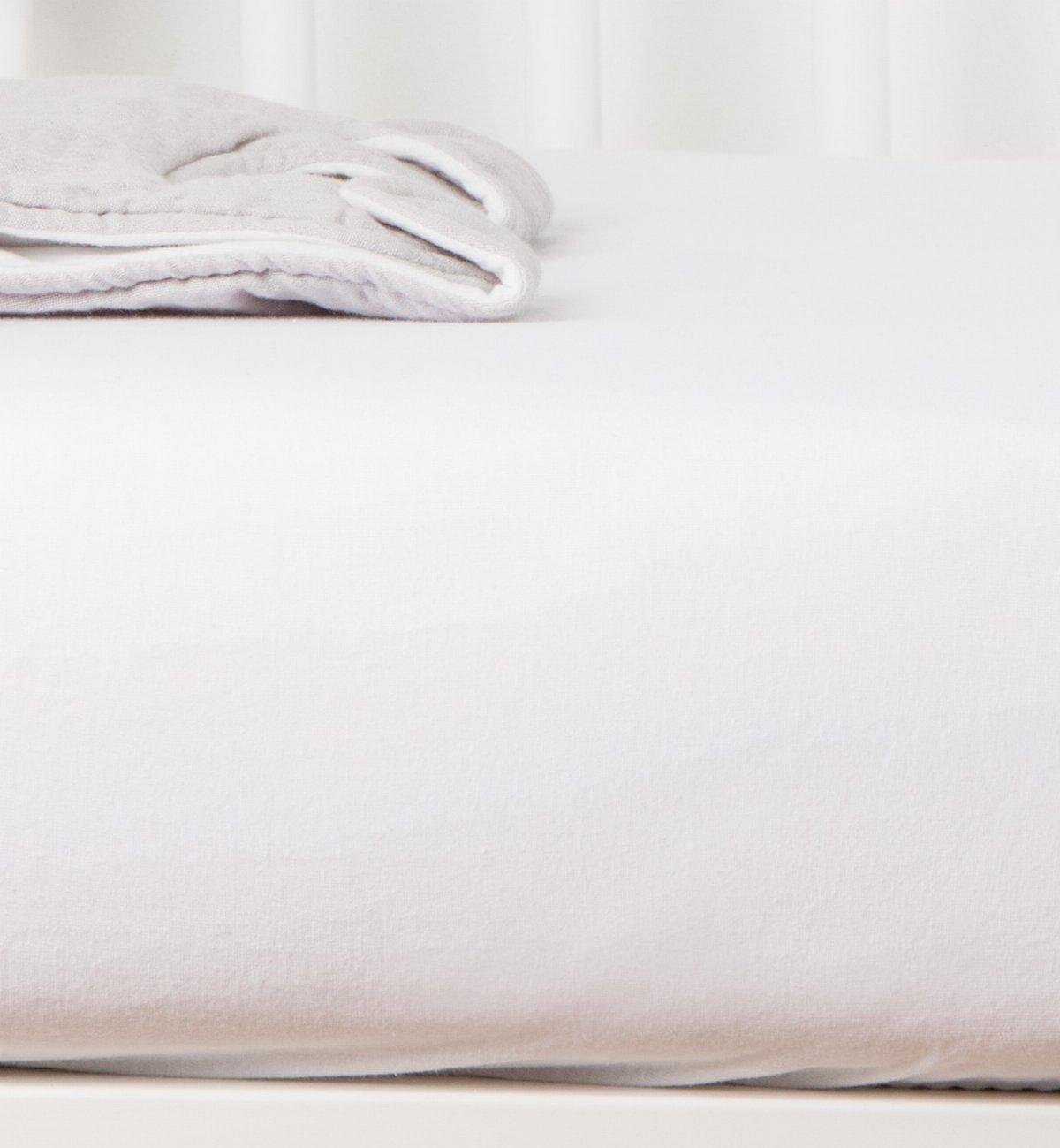 Draps housse 120x60 140x70 en coton bio blanc