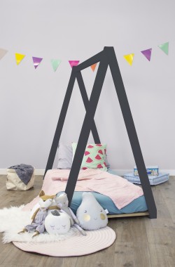 Teepee bed with cocolatex Kadolis mattress for children