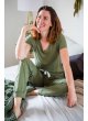 Set pyjamashorts van biologisch katoen en Tencel™ voor dames - Kadolis