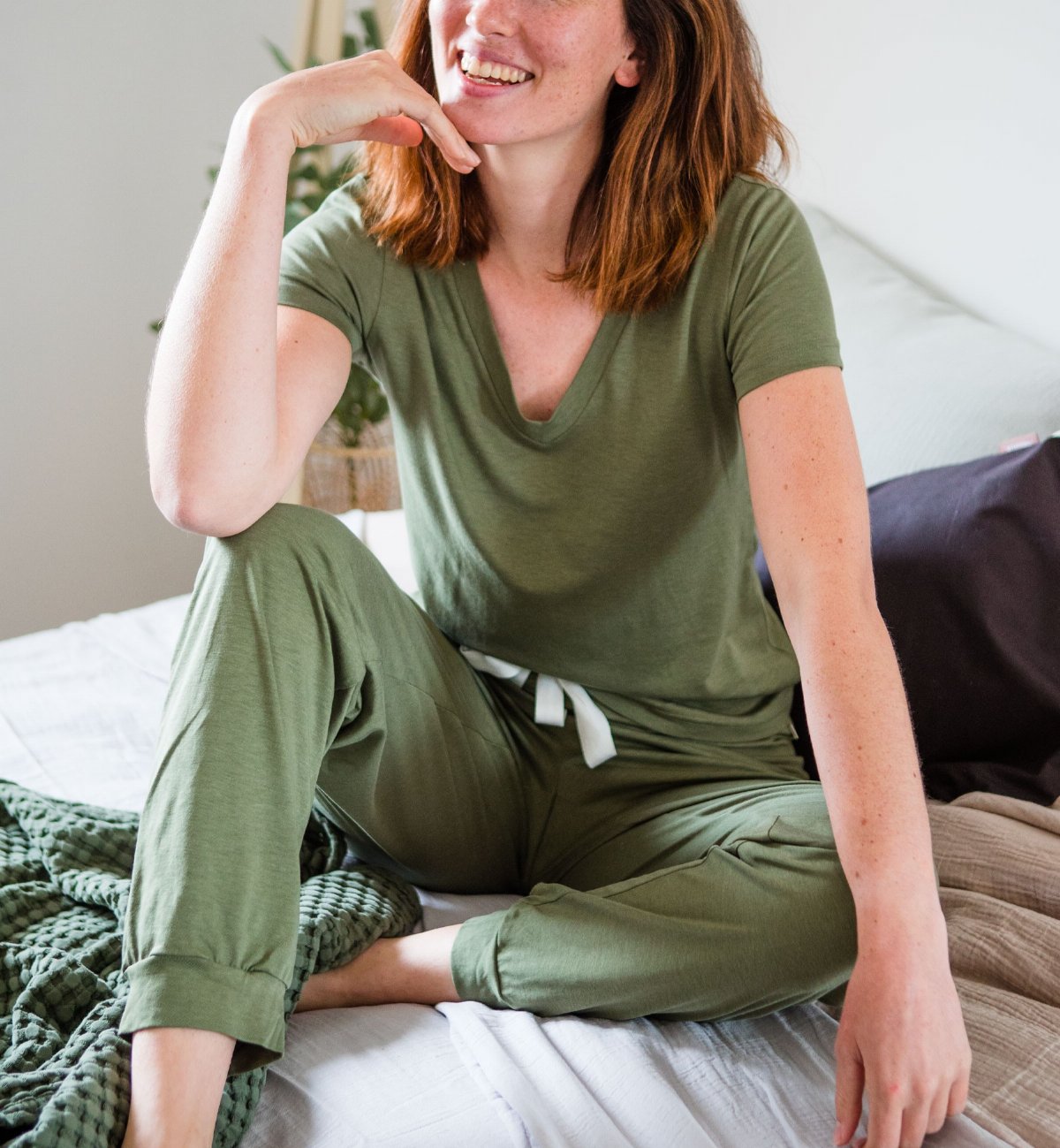 Algodão Orgânico feminino e TENCEL™ Calças de pyjama Sonora