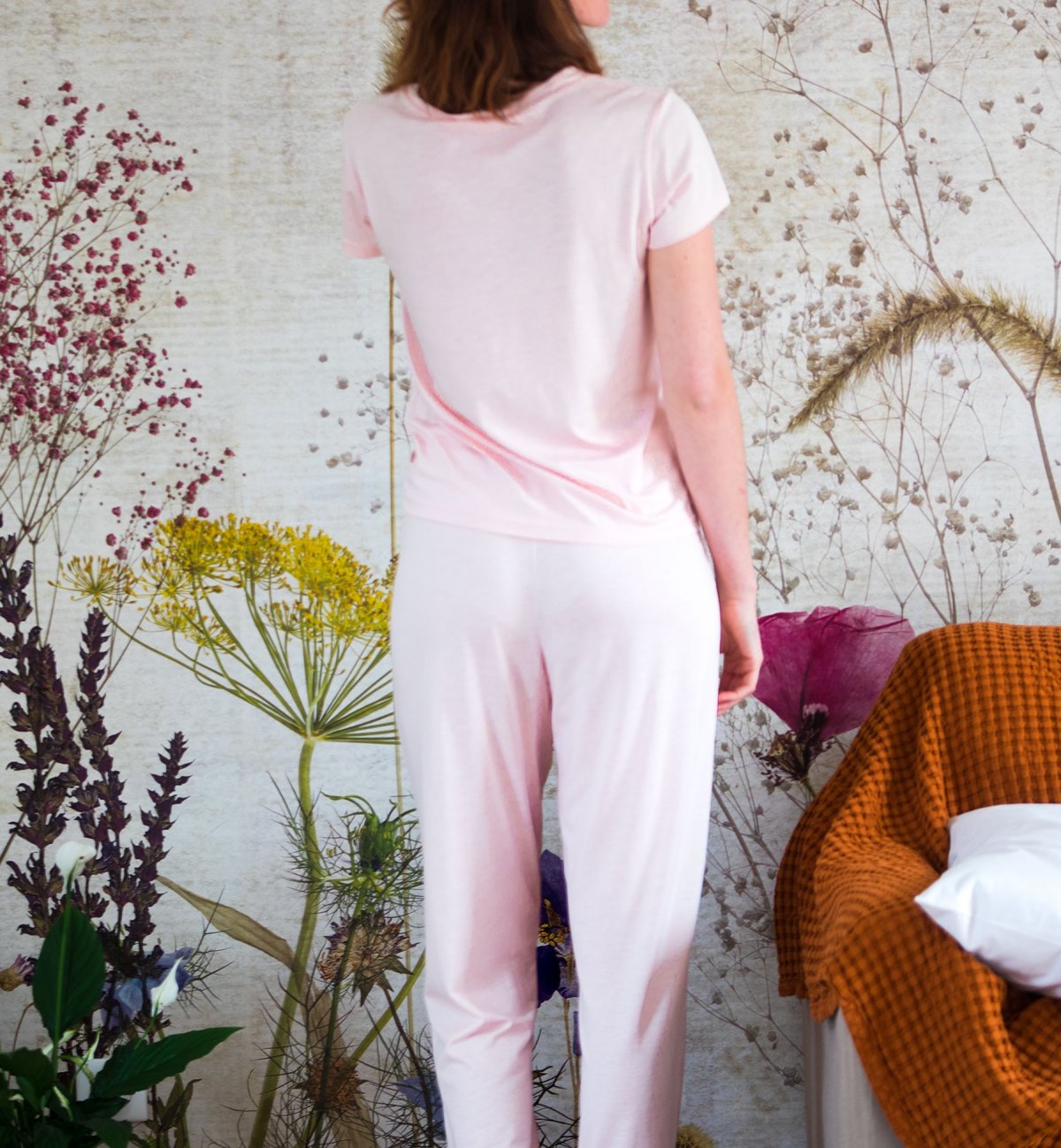Damen-Pyjama-Oberteil aus Bio-Baumwolle und  TENCEL™ Sonora