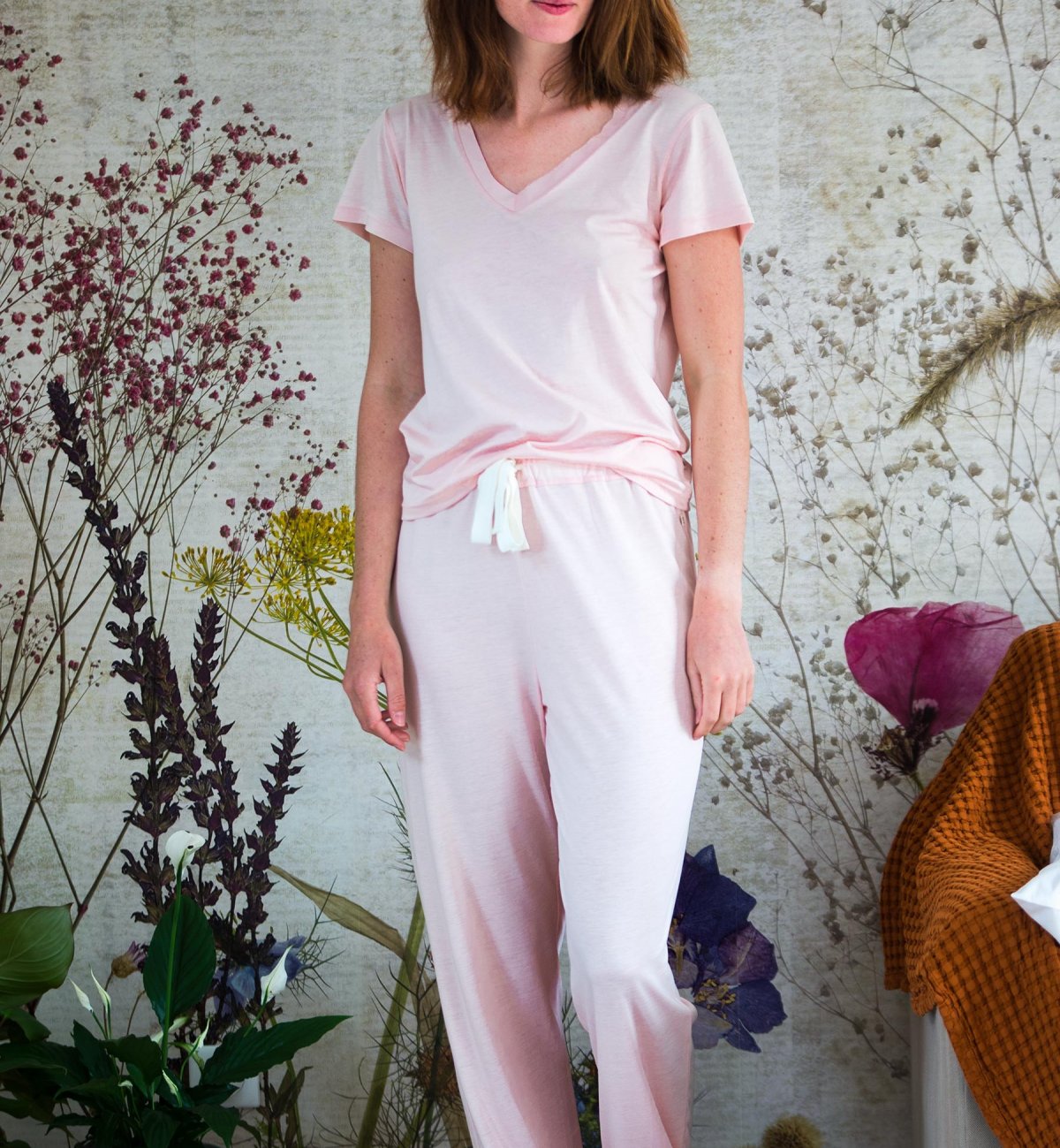 Women's pyjama top in Organic Cotton and  TENCEL™ Sonora