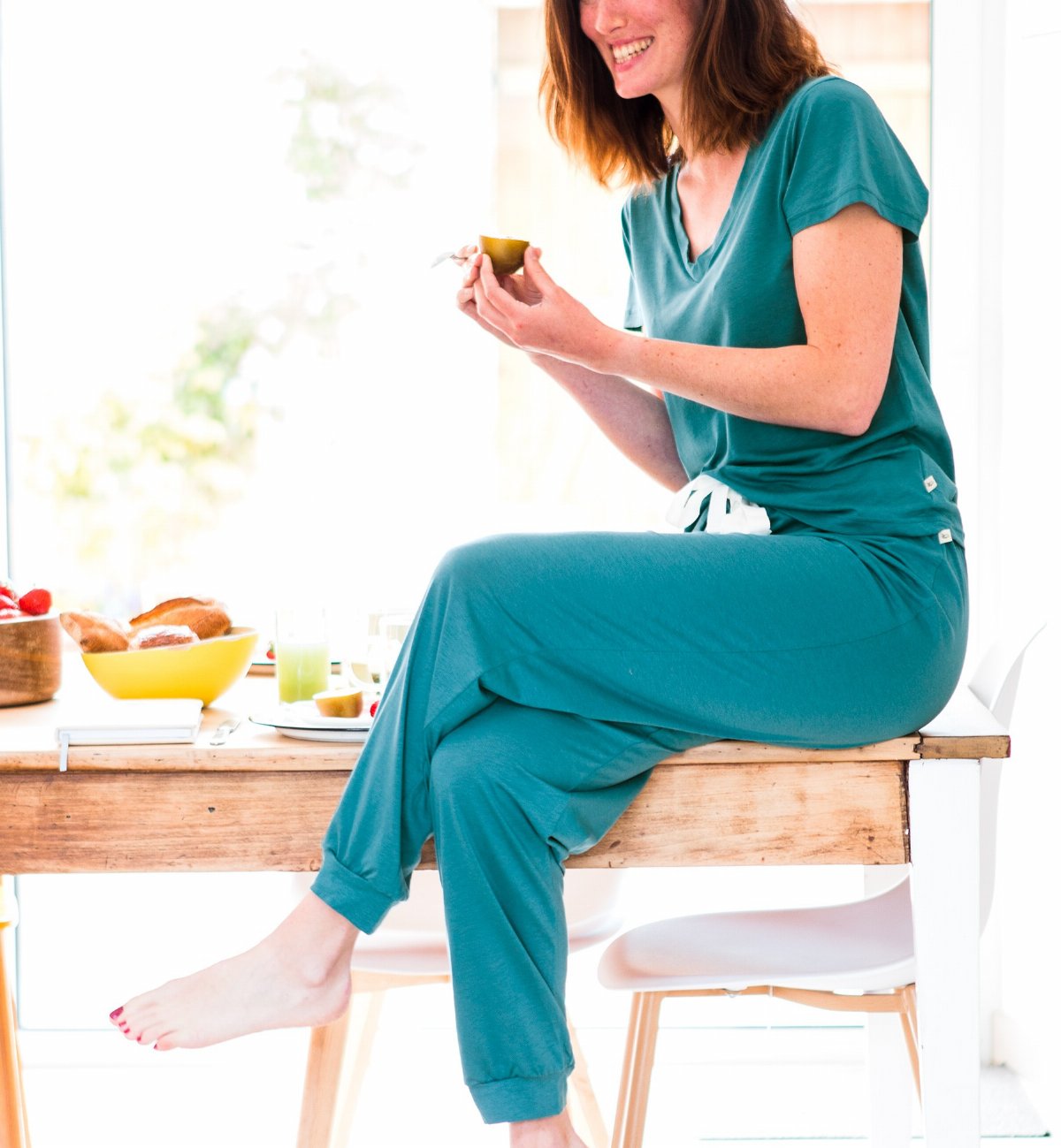 Sonora Pyjamahose aus Bio-Baumwolle und TENCEL™ für Damen