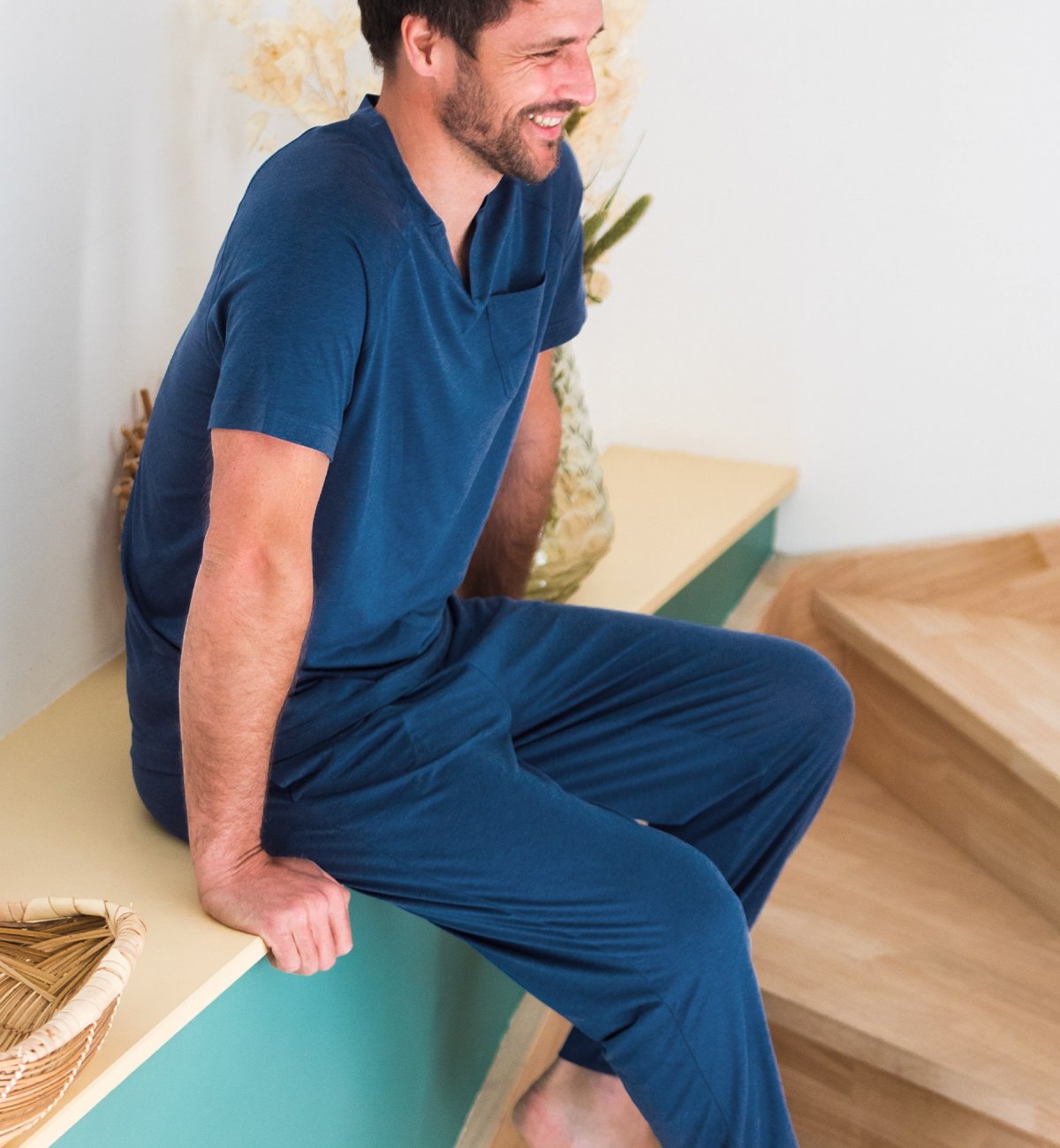 Sonora Pyjama-Oberteil aus Bio-Baumwolle und TENCEL™ für Herren