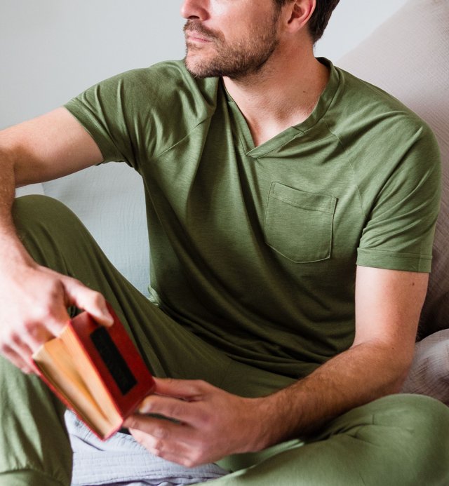 Algodão Orgânico e TENCEL™ Top Sonora pyjama para homens