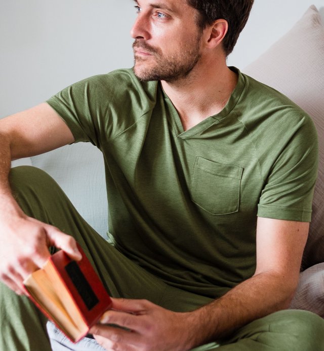 Pyjamatop van Biologisch Katoen en TENCEL™ Sonora voor mannen