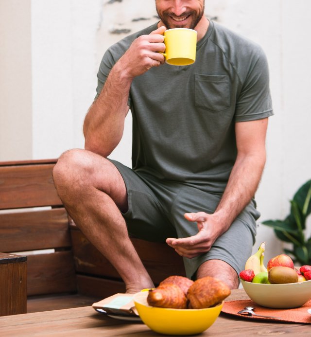 Pigiama da uomo in Cotone Biologico e TENCEL™ Sonora