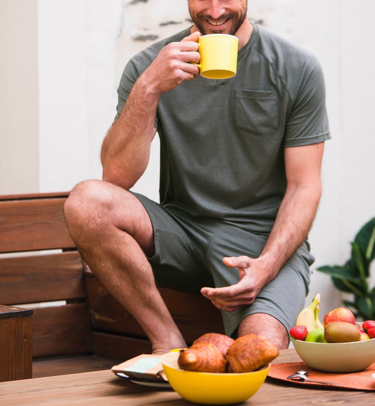 Algodão Orgânico e TENCEL™ Calções Sonora pyjama para homem