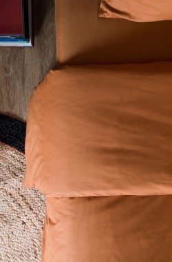 Bettbezug Erwachsene einfarbig aus Bio-Baumwolle - Kadolis