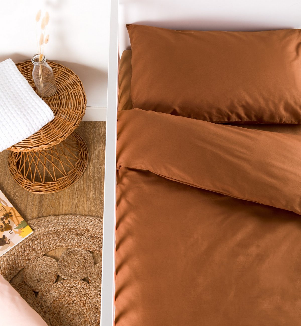 Housse de couette pour bébé unie en Coton Bio