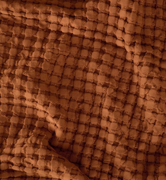 Large Organic Cotton blanket with embossed effect Paros Kadolis