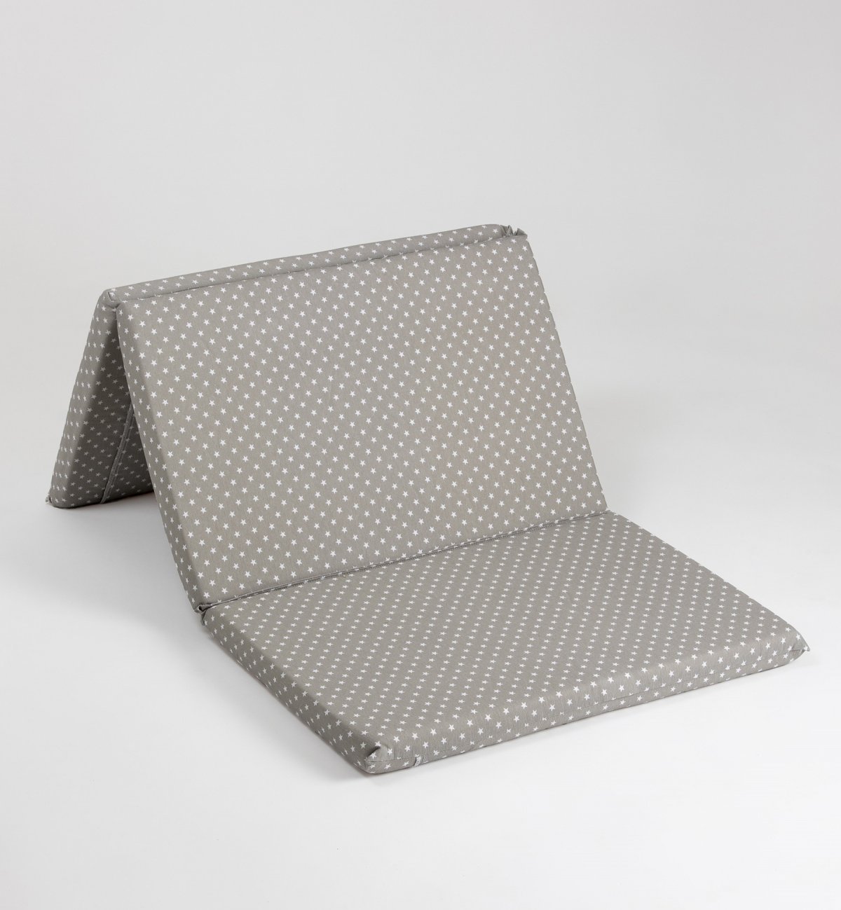 Folding Grey Baby Mattress in 3 Parts, 60 x 120 cm