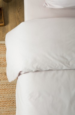 Bettbezug Erwachsene einfarbig aus Bio-Baumwolle