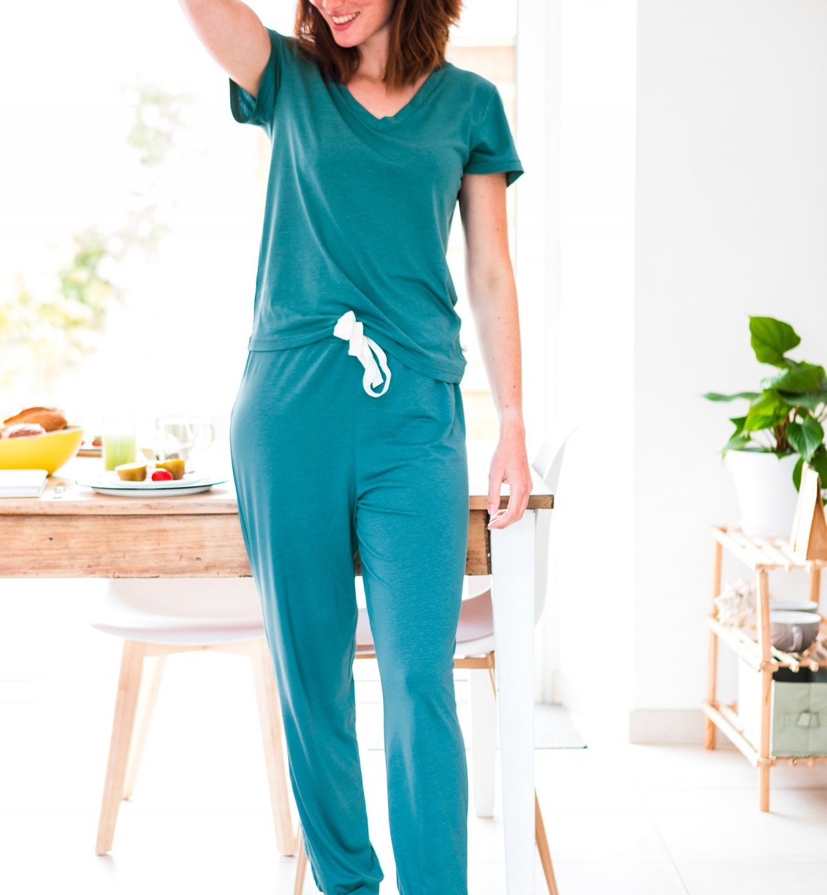 Pyjamahose aus Bio-Baumwolle und TENCEL™ für Damen