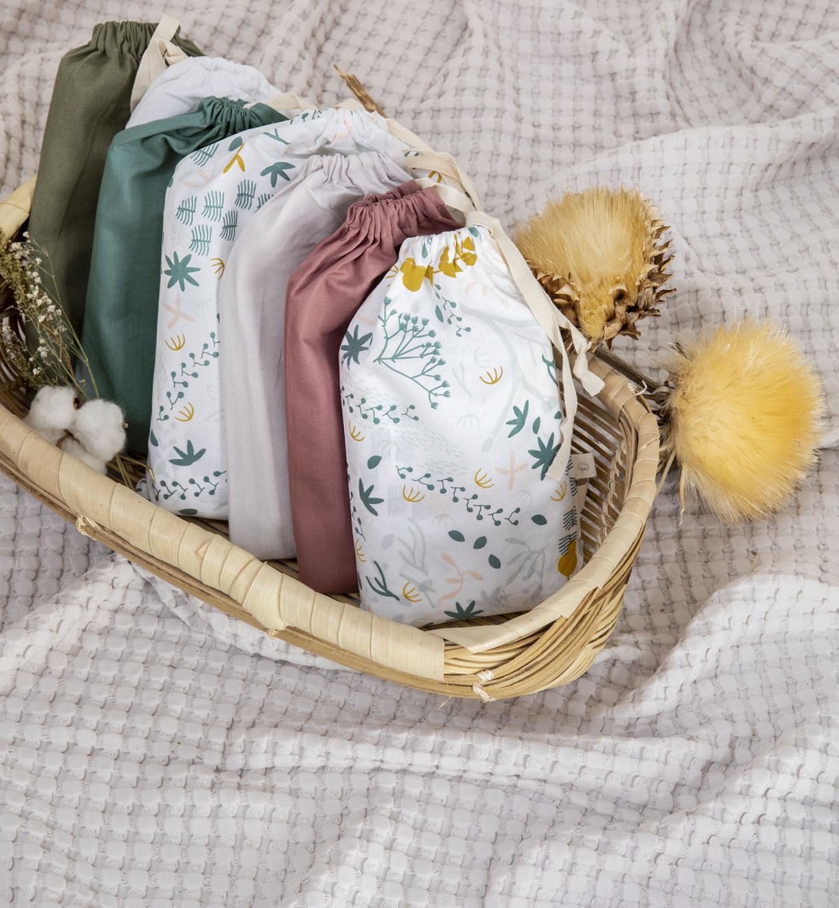 Drap housse Coton Bio pour lit bébé Yukari