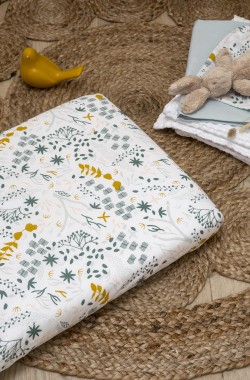 Yukari organic cotton fitted sheet for cradle