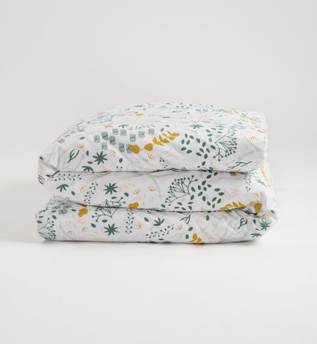 Duvet cover for single bed in Organic Cotton Yukari