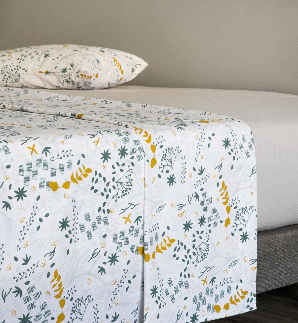 Juego de sábanas de algodón 100% estampado exótico Talla Cama 90 cm