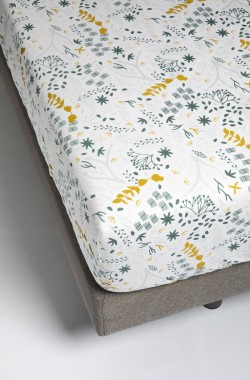 Lenzuolo con angoli in cotone bio stampa Yukari