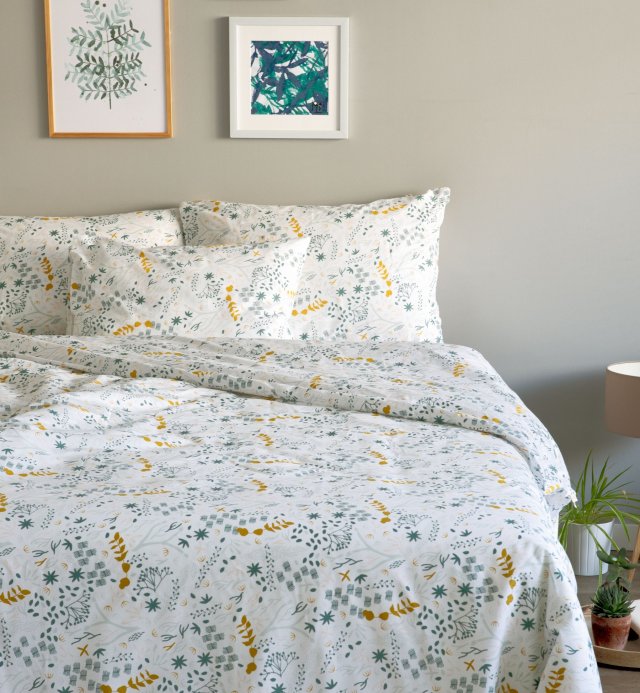 Adult duvet cover in Organic Cotton with Yukari pattern