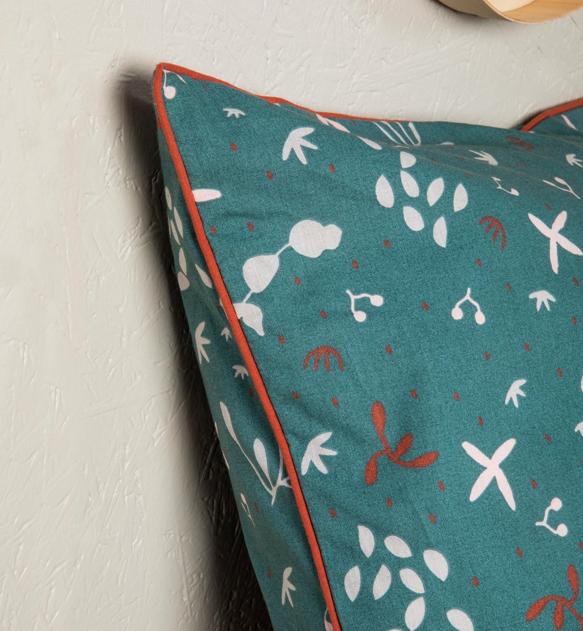 Funda de almohada de Algodón Orgánico con diseño Ikebana
