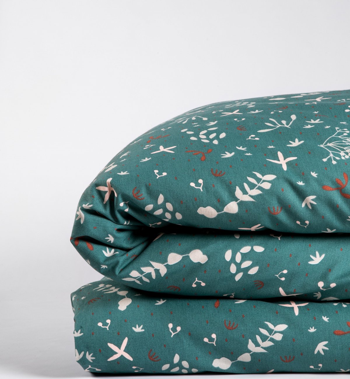 Bettdeckenbezug aus Bio-Baumwolle für ein Einzelbett mit Ikebana-Motiven