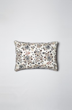 Funda de almohada de algodón orgánico con diseño Ikebana