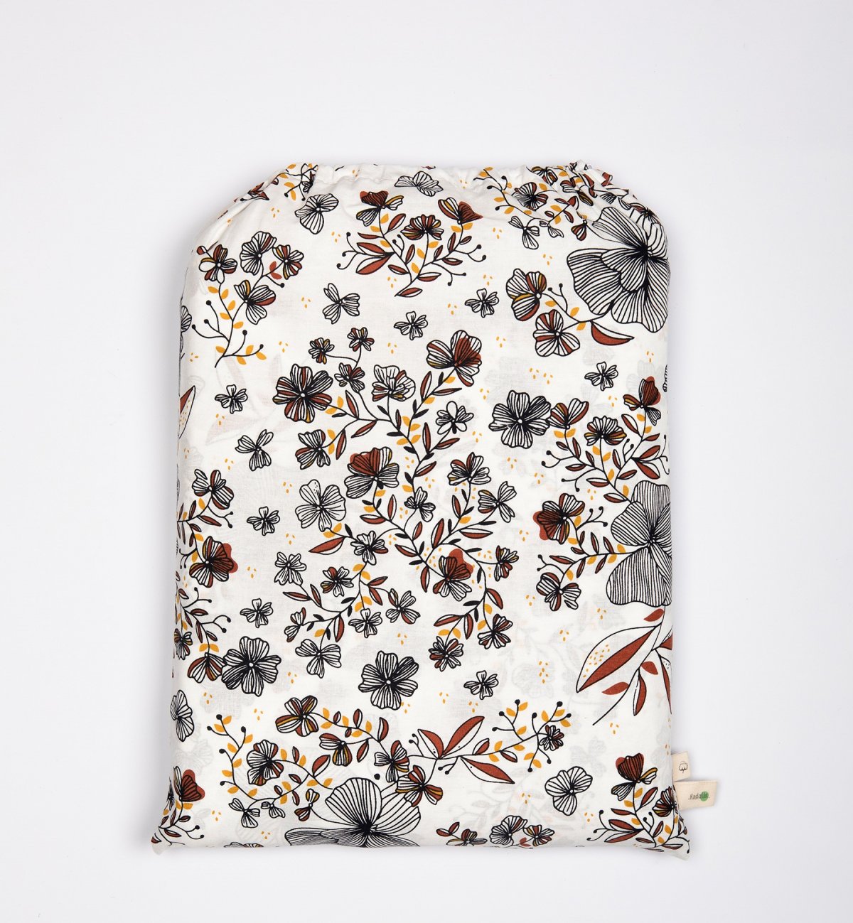 Organic Cotton fitted sheet for children with Ikebana motifs
