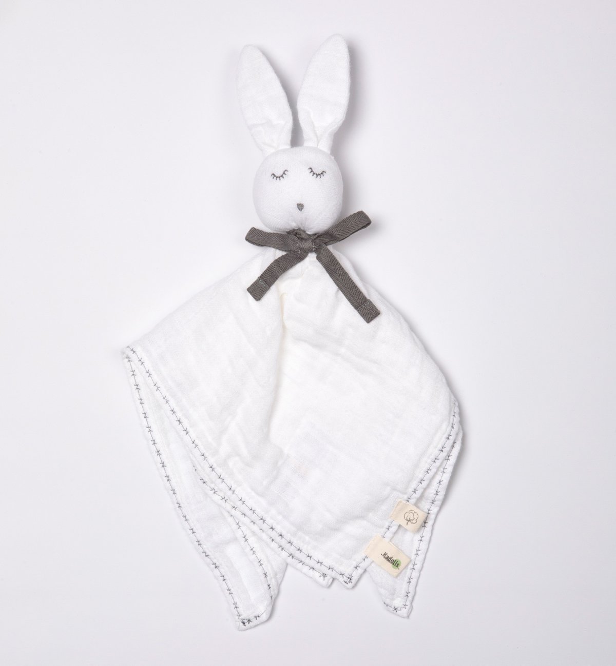 Doudou bébé- Coton Bio - langes - Robin le lapin - 4 coloris