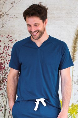 Pyjama-Oberteil SONORA aus Bio-Baumwolle und TENCEL™ für Herren