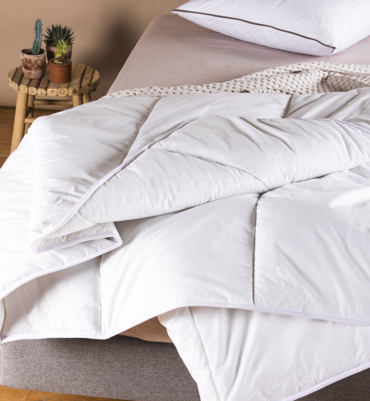Pack couette, oreiller et linge de lit en matières naturelles enfant - Kadolis