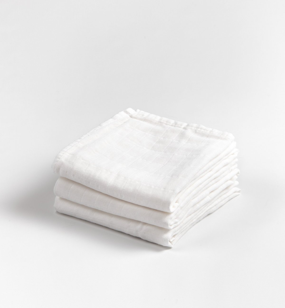 Set of 3 Organic Cotton diapers in plain colors 70x70 cm