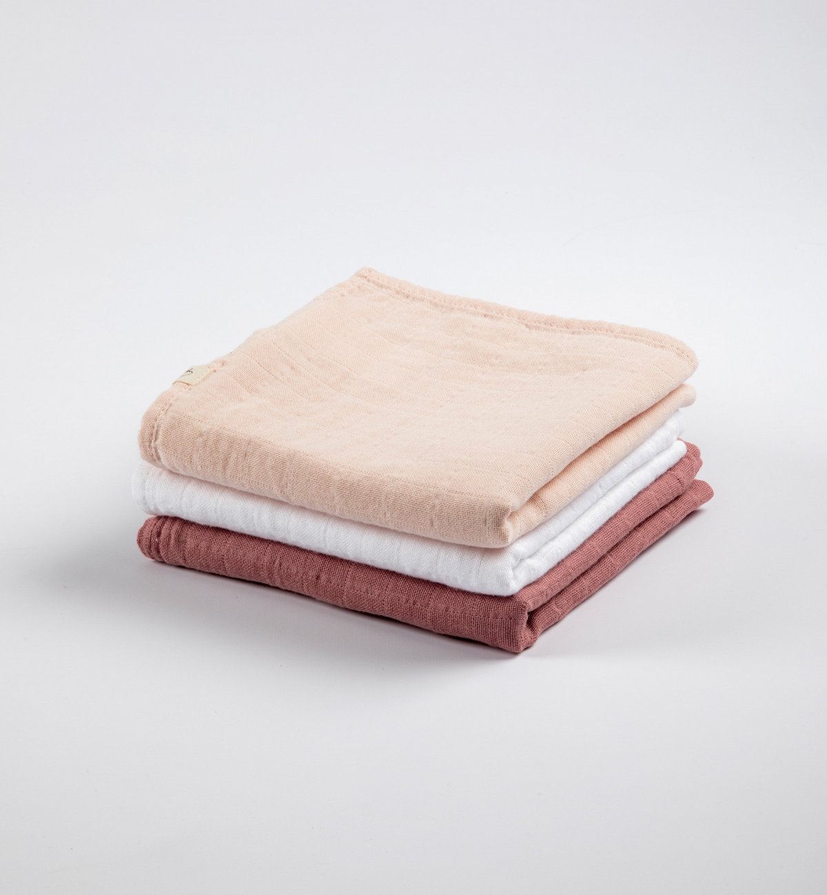 Set of 3 Organic Cotton diapers in plain colors 70x70 cm