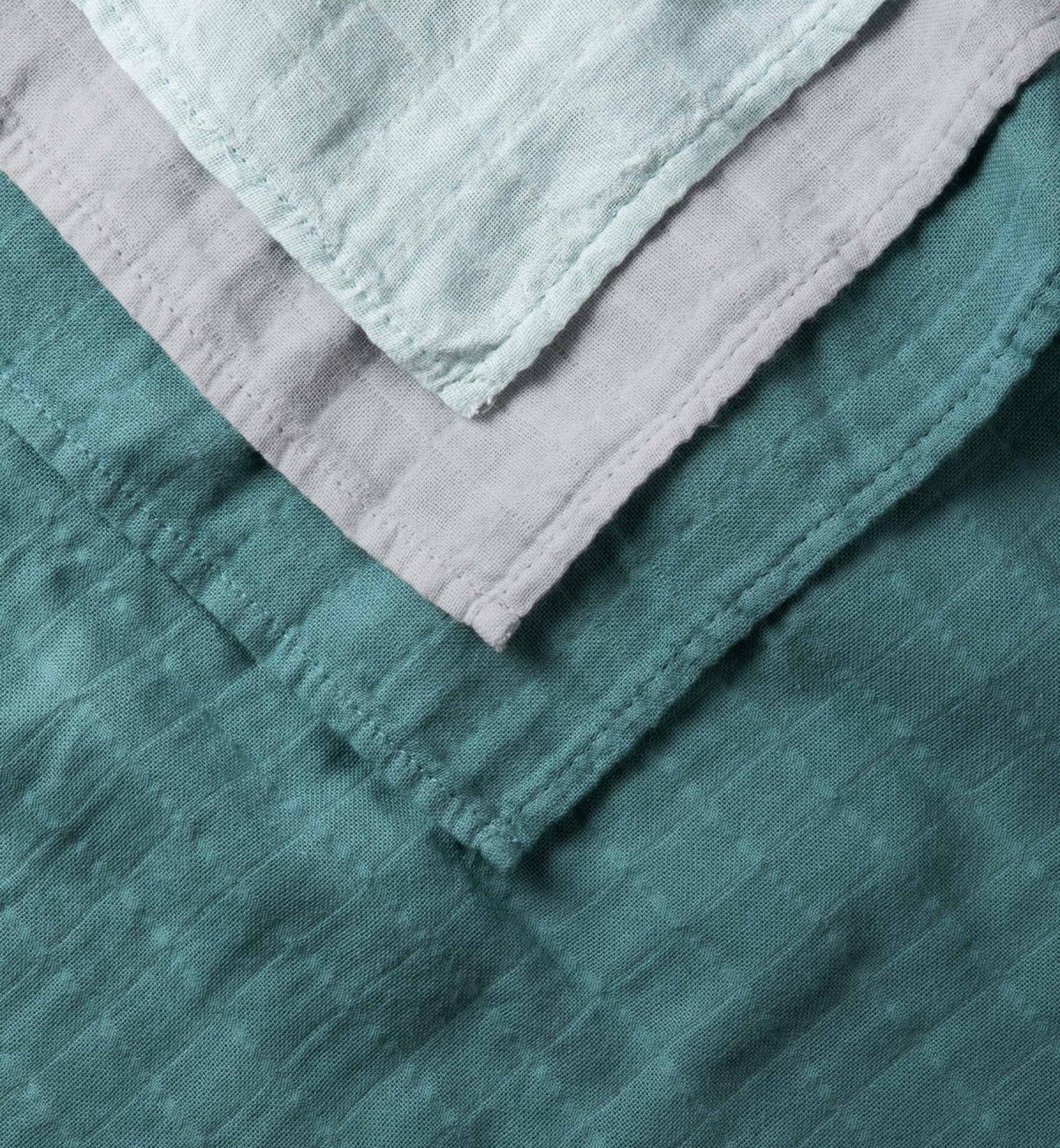 Set de 3 langes en Coton Bio coloris unis 70x70 cm – Kadolis