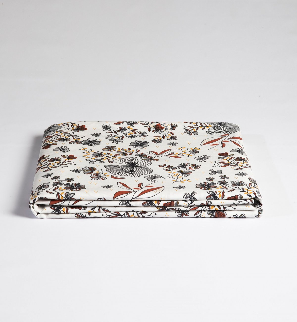 Flat sheet with flower for baby bed