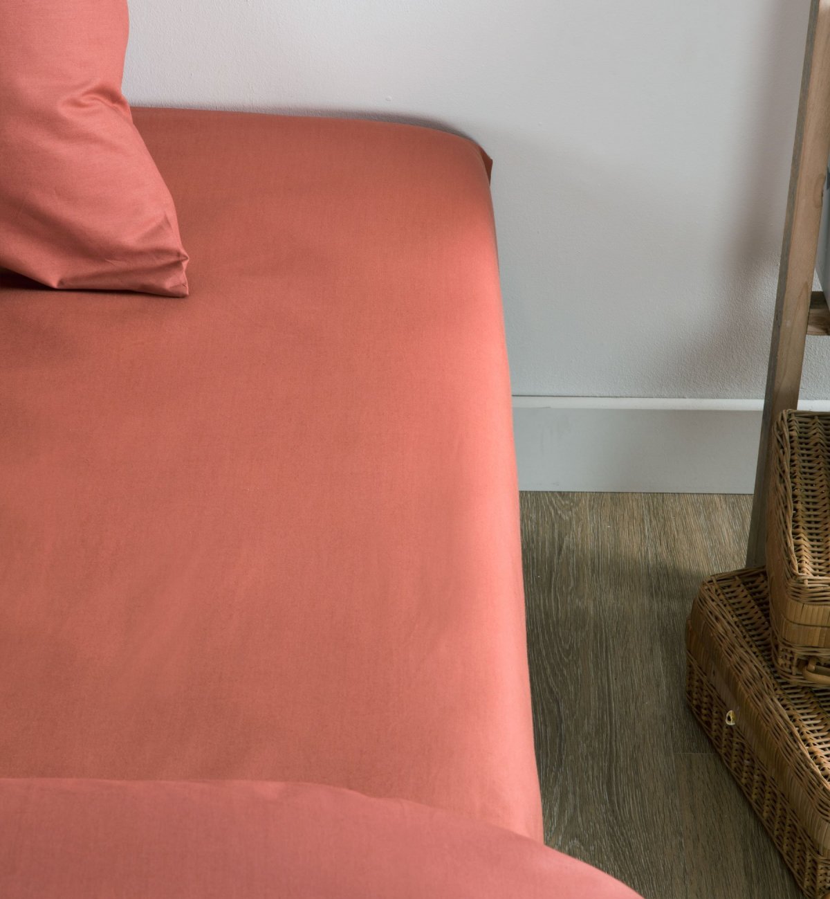 Drap housse terracotta pour bébé certifié Oeko Tex