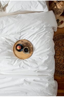Housse de couette Adulte en Percale de Coton Bio lavé