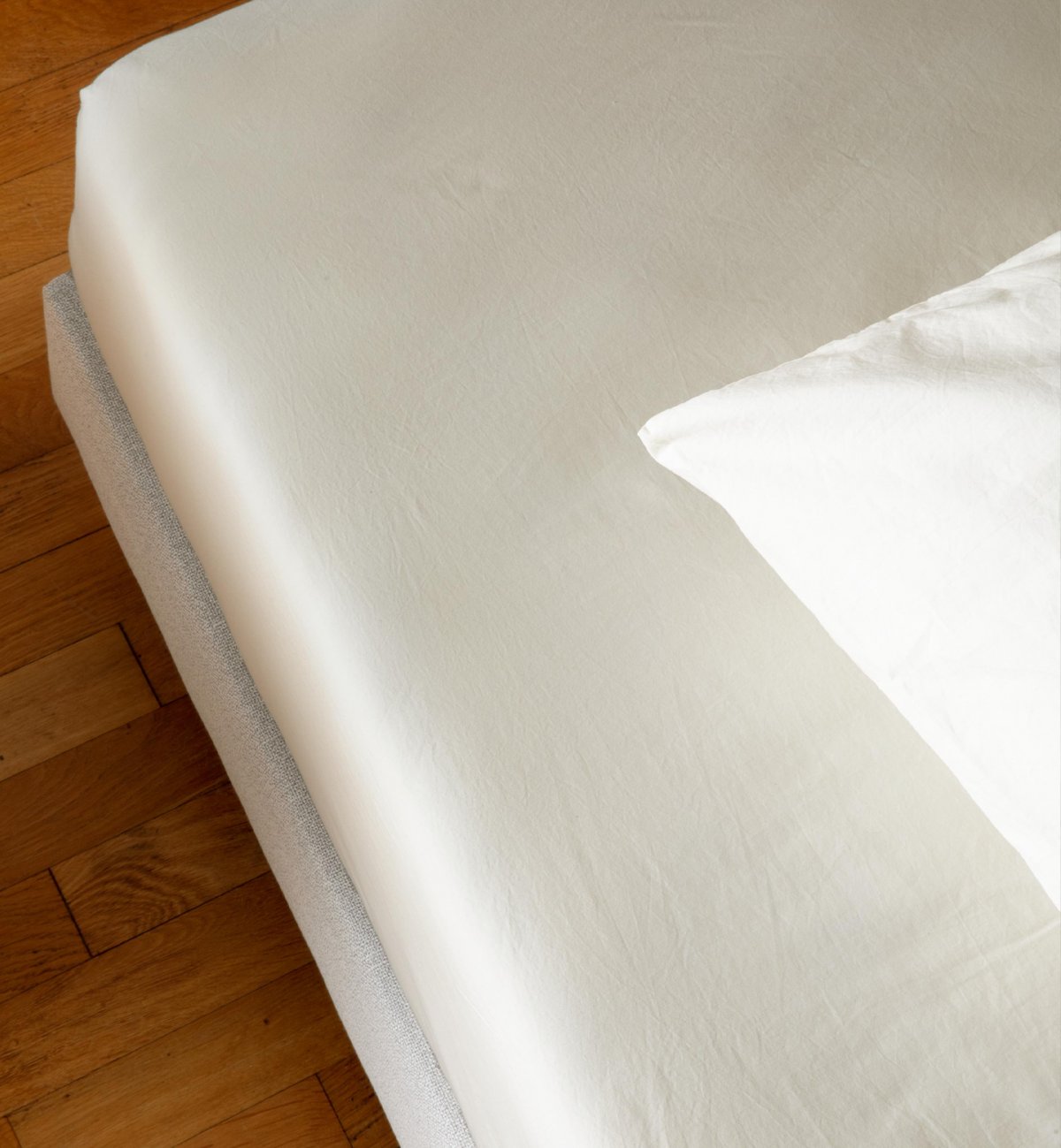 Drap-housse en Percale de Coton Bio lavé - lit 1 personne