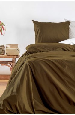 Copripiumino in percalle di cotone organico lavato per letto singolo 140x200cm